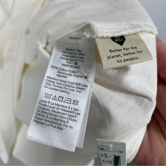 NWT Madewell White Love to All Graphic Short Sleeve Allday Tee Small - Picture 6 of 6